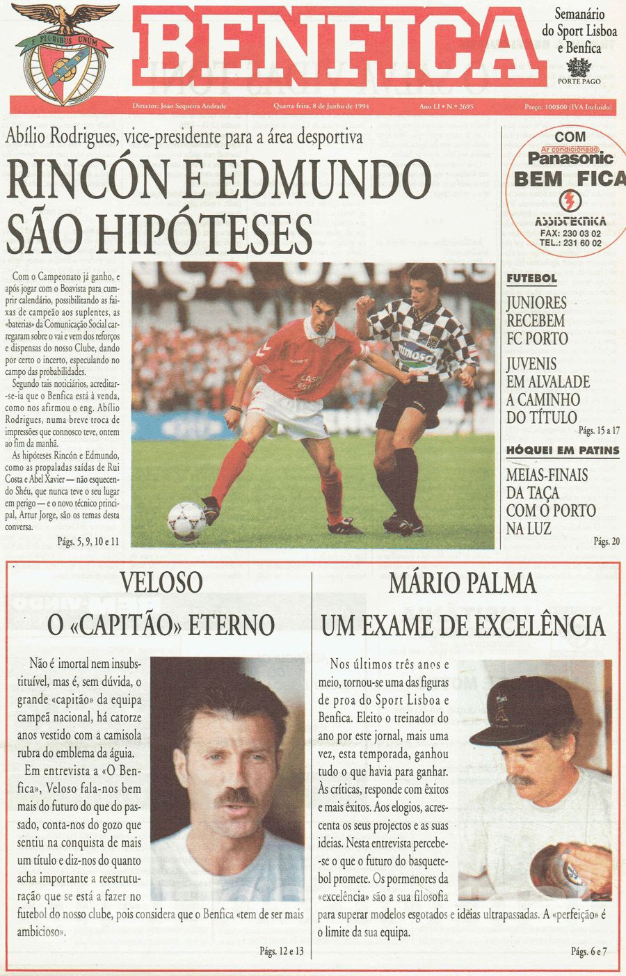 jornal o benfica 2695 1994-06-08